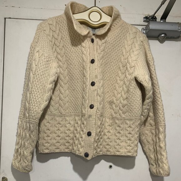 THE SWEATHER SHOP IRELAND VINTAGE KNITTED WOOL SWEATER CARDIGAN PATTERNS SIZE S - Picture 5 of 11